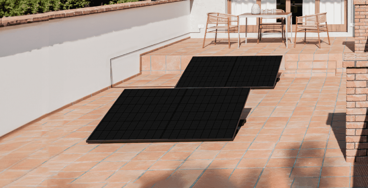 Rooftop with solar panels