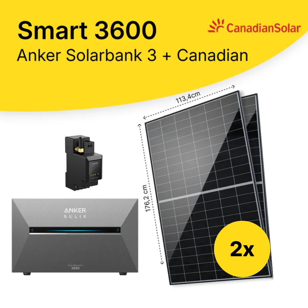 Kit solar Smart 3600 (Anker Solarbank 3 Pro + Canadian Solar)