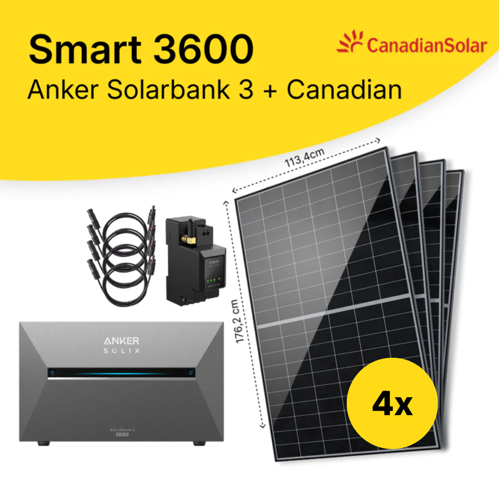 Kit solar Smart 3600 (Anker Solarbank 3 Pro + Canadian Solar)