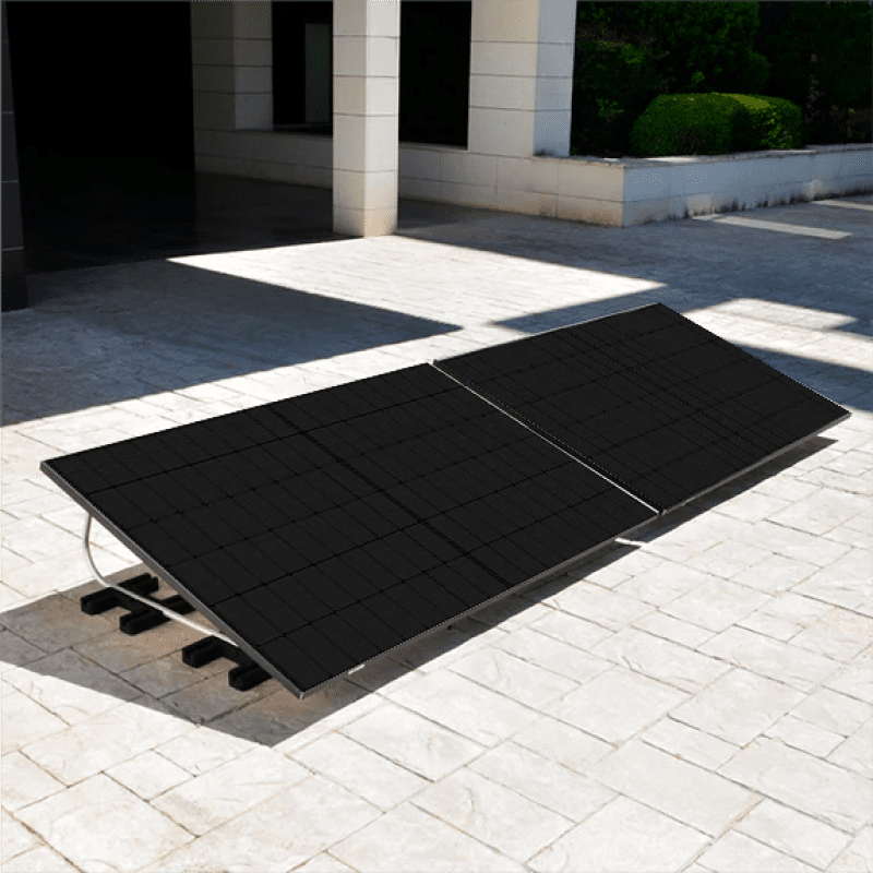 Solar panel for flat roof with 20 degree mount